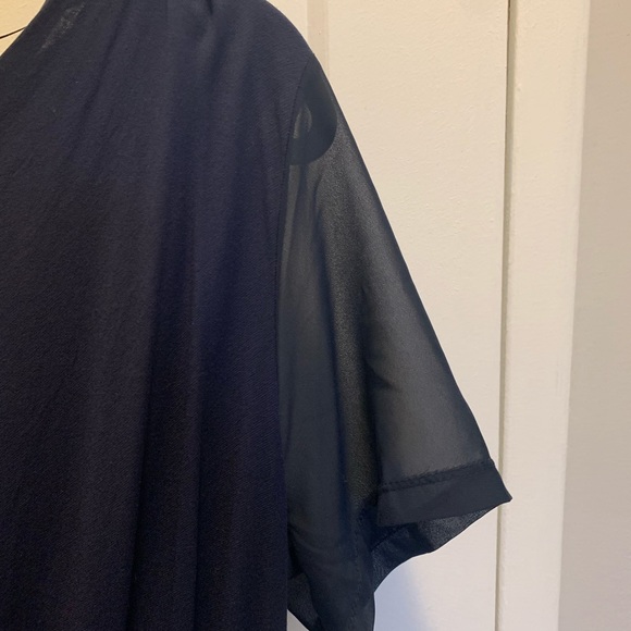 Navy Blue Short Sleeve Dress - Picture 3 of 3